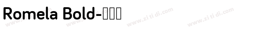Romela Bold字体转换